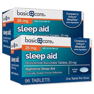 Basic Care Sleep Aid Doxylamine Succinate Tablets
