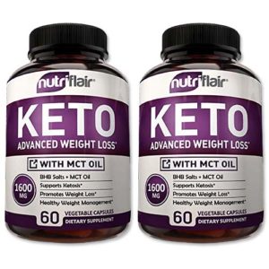 NutriFlair Keto Advanced Weight Loss Diet Pills 2 BOX