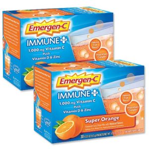 Emergen-C Immune Plus Super Orange Vitamin C. D. Zinc (279g + 279g)