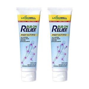 Rub on Relief Fast Acting Pain Topical Cream 2 PCS