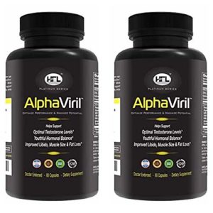 AlphaViril Natural Testosterone Booster 2 Bottles