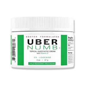 Uber Numb 5% Lidocaine Topical Anesthetic Cream 57g