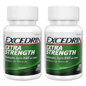 Excedrin Extra Strength Headache Pain Relief (300 Caplets x 2 BOX)