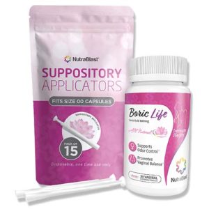 NutraBlast Feminine Care Boric Acid Suppositories Vaginal Applicator