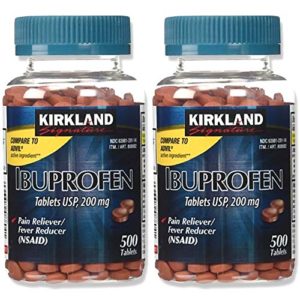 Kirkland Signature USP Ibuprofen 200mg 500 Tablets 2 PCS