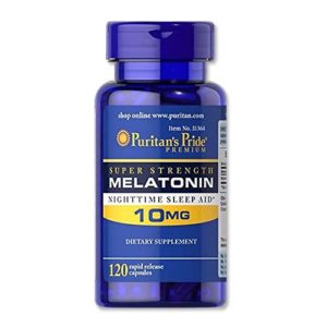 Puritan’s Pride 10 MG Melatonin Nighttime Sleep Aid 120 Capsules